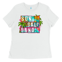 White sun salt sand summer Ladies Tee - Zillion Design Studio
