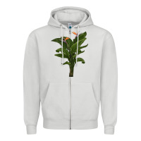 Dove Grey the bird of paradise Zipper Hoodie - LillyAllenDesigns