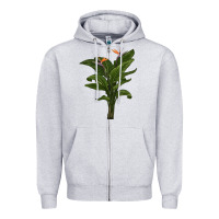 Heather Grey the bird of paradise Zipper Hoodie - LillyAllenDesigns