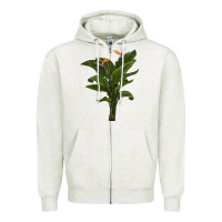 Oatmeal Heather the bird of paradise Zipper Hoodie - LillyAllenDesigns