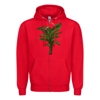 Red the bird of paradise Zipper Hoodie - LillyAllenDesigns