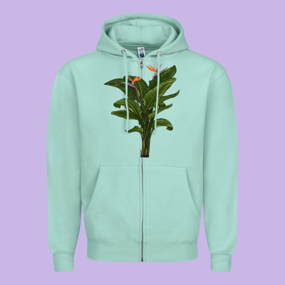 The Bird Of Paradise Zipper Hoodie Designed By Lillyallendesigns
