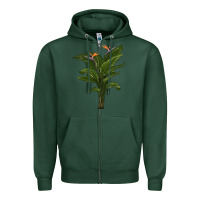 Sports Green the bird of paradise Zipper Hoodie - LillyAllenDesigns