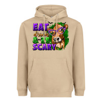 Mushroom Eat Drink and Be Scary with Halloween Heavyweight Hoodie - texasbilliewilder