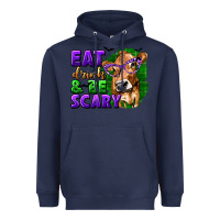 Navy Eat Drink and Be Scary with Halloween Heavyweight Hoodie - texasbilliewilder