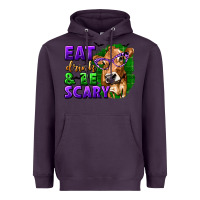 Plum Eat Drink and Be Scary with Halloween Heavyweight Hoodie - texasbilliewilder