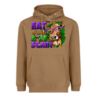 Toasted Coconut Eat Drink and Be Scary with Halloween Heavyweight Hoodie - texasbilliewilder