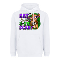 White Eat Drink and Be Scary with Halloween Heavyweight Hoodie - texasbilliewilder