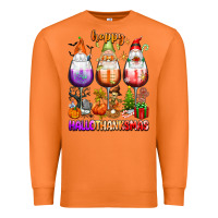 Carrot Happy Hallothanksmas wine glasses and gnomes Premium Sweatshirt - texasbilliewilder