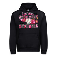 Black In October We Wear Pink And Watch Baseball Urban Hoodie - FaDigitalArtStudio