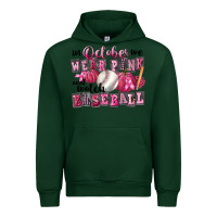 Forest Green In October We Wear Pink And Watch Baseball Urban Hoodie - FaDigitalArtStudio