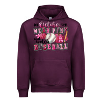 Mauve Wine In October We Wear Pink And Watch Baseball Urban Hoodie - FaDigitalArtStudio
