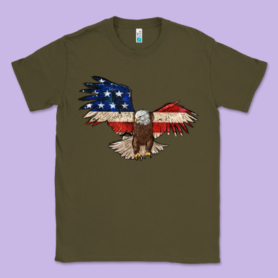 4th July Eagle Classic Tee Designed By Maliassmallbusiness