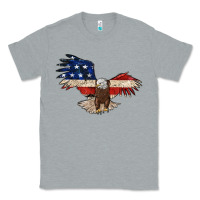 Heather Grey 4th july eagle Classic Tee - MaliasSmallBusiness