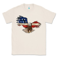 Natural 4th july eagle Classic Tee - MaliasSmallBusiness