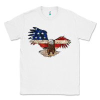 White 4th july eagle Classic Tee - MaliasSmallBusiness