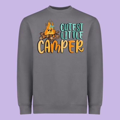 Cutest Little Camper Heavyweight Sweatshirt Designed By Maliassmallbusiness