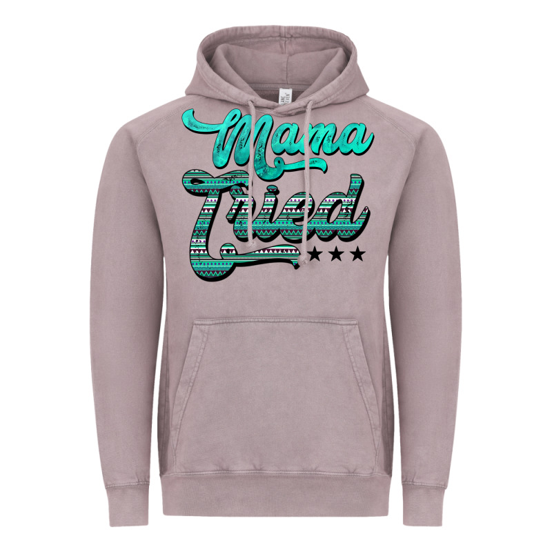 Mama Tried Aztec Turquoise Vintage Hoodie by AdoDesignShop | Teevron