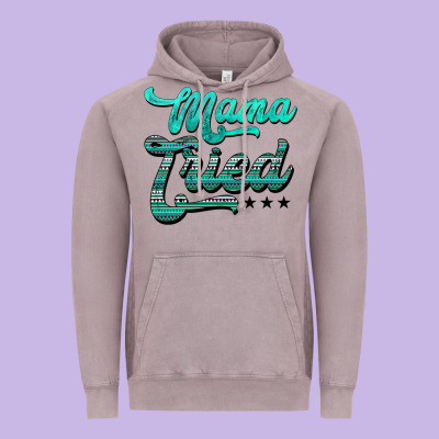 Mama Tried Aztec Turquoise Vintage Hoodie Designed By Adodesignshop
