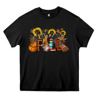 Black Welcome Fall Pumpkin Heavy Core Tee - CowhideDigitalArt