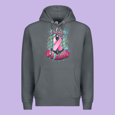 Refuse To Sink Cancer Anchor Cancer Awareness Premium Hoodie Designed By Howdyjamesfarm