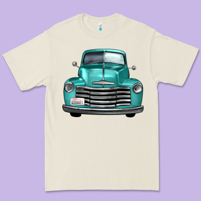 Western Truck Front View Premium Tee Designed By Fadigitalartstudio