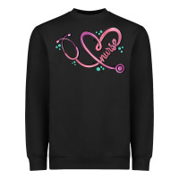 Black nurse heart Heavyweight Sweatshirt - MaliasSmallBusiness