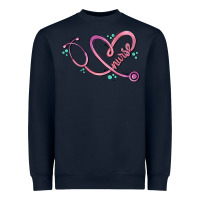 Navy nurse heart Heavyweight Sweatshirt - MaliasSmallBusiness