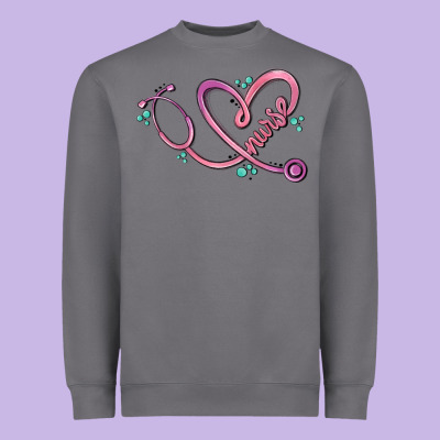 Nurse Heart Heavyweight Sweatshirt Designed By Maliassmallbusiness