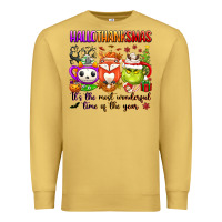 Antique Gold hallothanksmas its the most wonderful time of the Premium Sweatshirt - texasbilliewilder