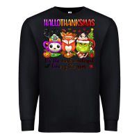 Black hallothanksmas its the most wonderful time of the Premium Sweatshirt - texasbilliewilder