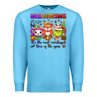 Ocean Blue hallothanksmas its the most wonderful time of the Premium Sweatshirt - texasbilliewilder