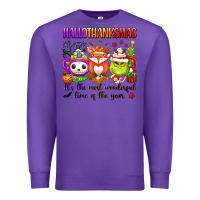 Purple hallothanksmas its the most wonderful time of the Premium Sweatshirt - texasbilliewilder