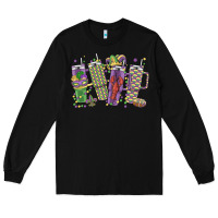 Black mardi gras coffee Long Sleeve Tee - MaliasSmallBusiness