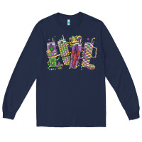 Navy mardi gras coffee Long Sleeve Tee - MaliasSmallBusiness