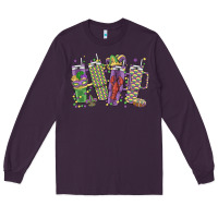 Plum mardi gras coffee Long Sleeve Tee - MaliasSmallBusiness