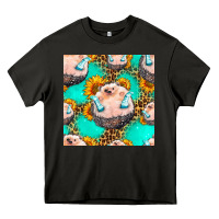 Asphalt hedgehog western seamless pattern Heavy Core Tee - HRA Design Shop