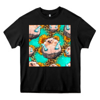 Black hedgehog western seamless pattern Heavy Core Tee - HRA Design Shop
