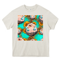 Cream hedgehog western seamless pattern Heavy Core Tee - HRA Design Shop