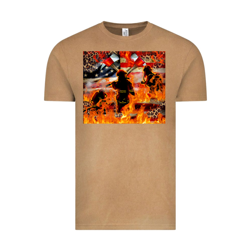 Western Firefighters With Thin Red Line Vintage Tee by LillyAllenDesigns | Teevron