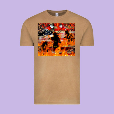 Western Firefighters With Thin Red Line Vintage Tee Designed By Lillyallendesigns
