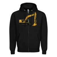 Black Excavator Zipper Hoodie - LillyAllenDesigns