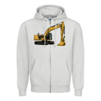 Dove Grey Excavator Zipper Hoodie - LillyAllenDesigns