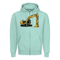 Seafoam Excavator Zipper Hoodie - LillyAllenDesigns