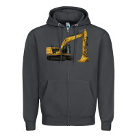 Smoke Excavator Zipper Hoodie - LillyAllenDesigns