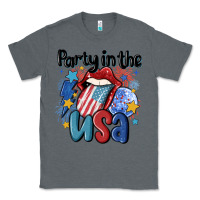 Charcoal Heather party in the usa Classic Tee - MaliasSmallBusiness