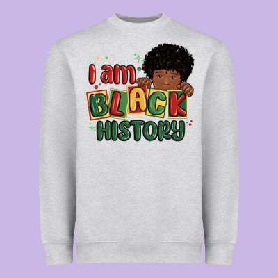 I Am Black History Black Boy Heavyweight Sweatshirt Designed By Maliassmallbusiness
