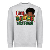 Heather Grey i am black history black boy Heavyweight Sweatshirt - MaliasSmallBusiness