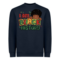 Navy i am black history black boy Heavyweight Sweatshirt - MaliasSmallBusiness