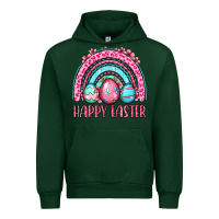 Forest Green Happy Easter eggs rainbow Urban Hoodie - OliviaCreatesArt